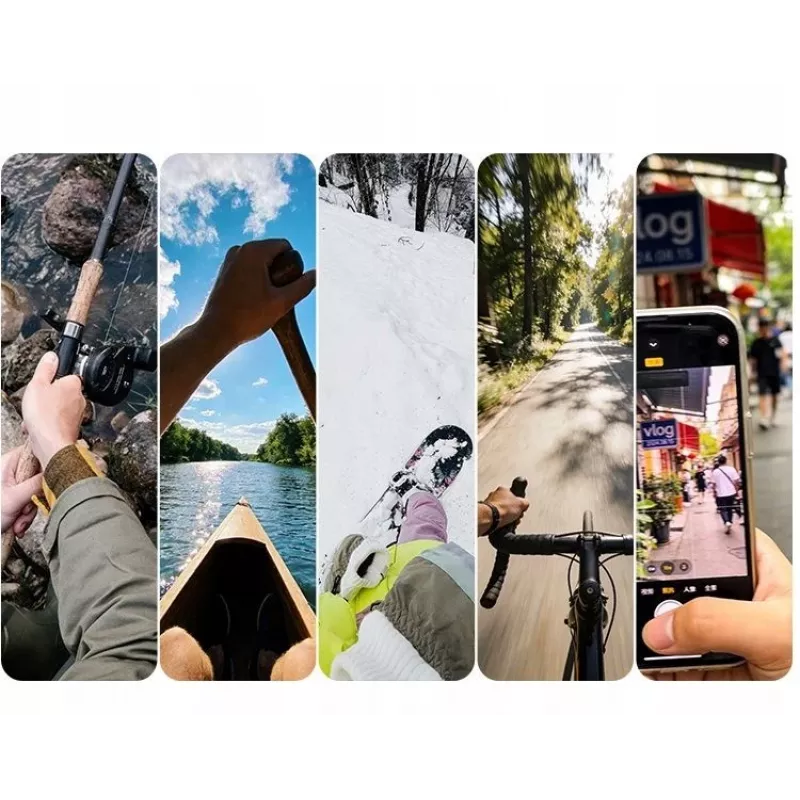 SUNNYLIFE flexibele neksteun voor DJI Osmo Pocket 3/4, POV-actiecamera's, zwart