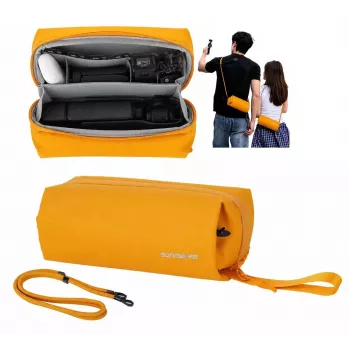 Sunnylife B018-Y organisatortas voor DJI Osmo Pocket 3 / Insta360 X5 / Go 3S, geel
