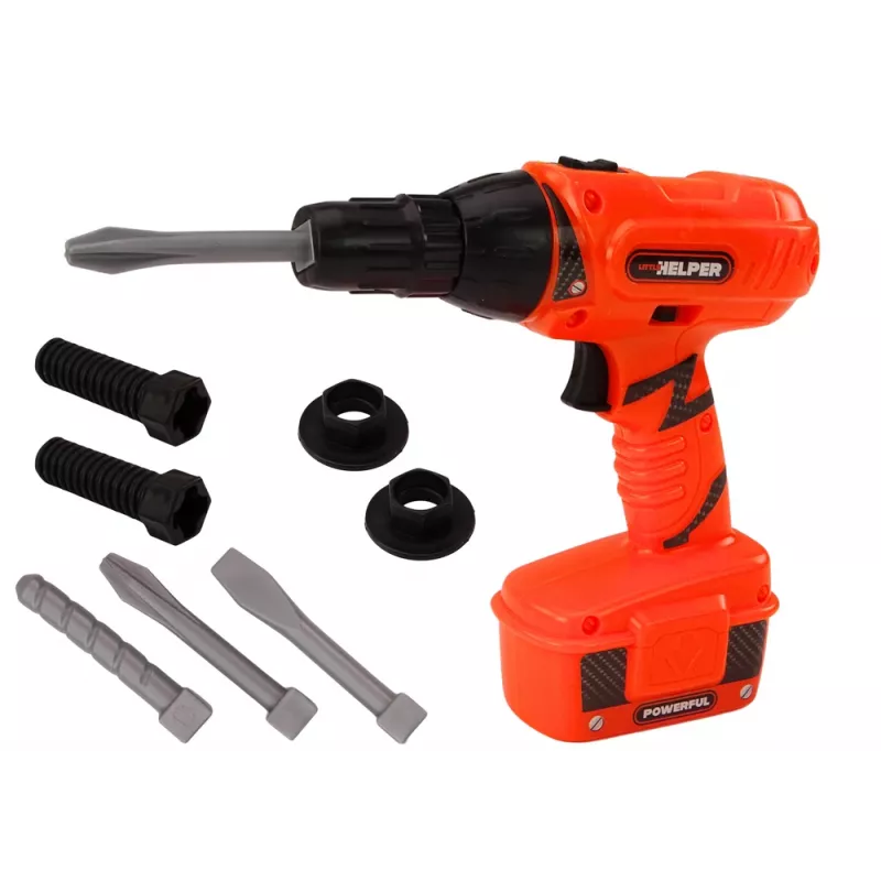 LEAN TOYS DIY accuboormachine oranje boren schroeven