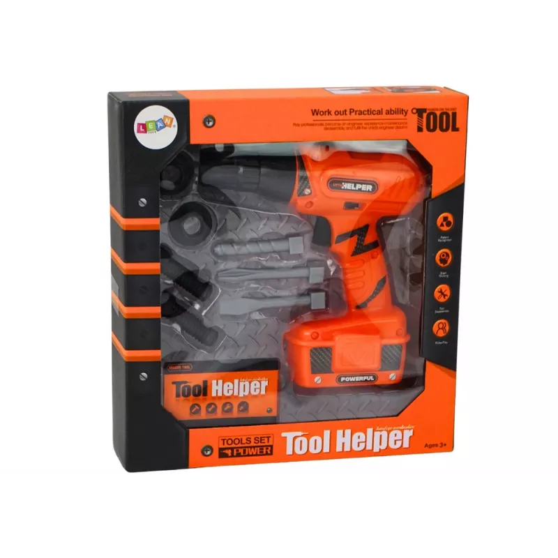 LEAN TOYS DIY accuboormachine oranje boren schroeven