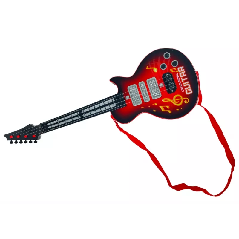 LEAN TOYS elektrische gitaar sterren snaren gekleurde diodes rood
