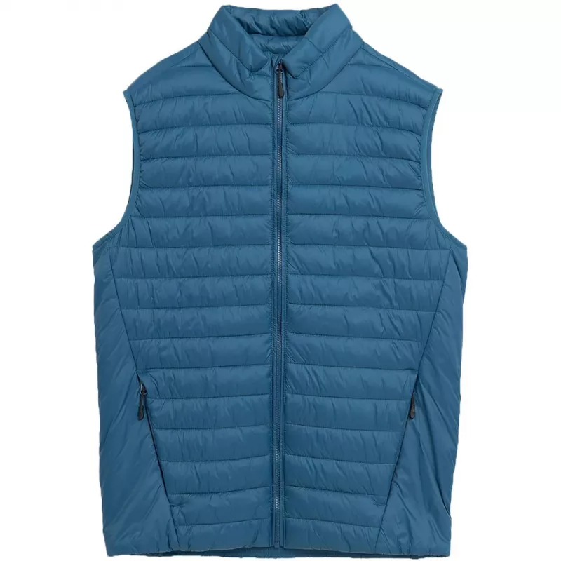 4F heren denim vest M062 - knoopsluiting mouwloos, regular fit, XL