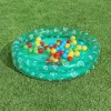 Bestway 51141 opblaasbaar tuinzwembad met 50 ballen, transparant met stippen, 91 cm