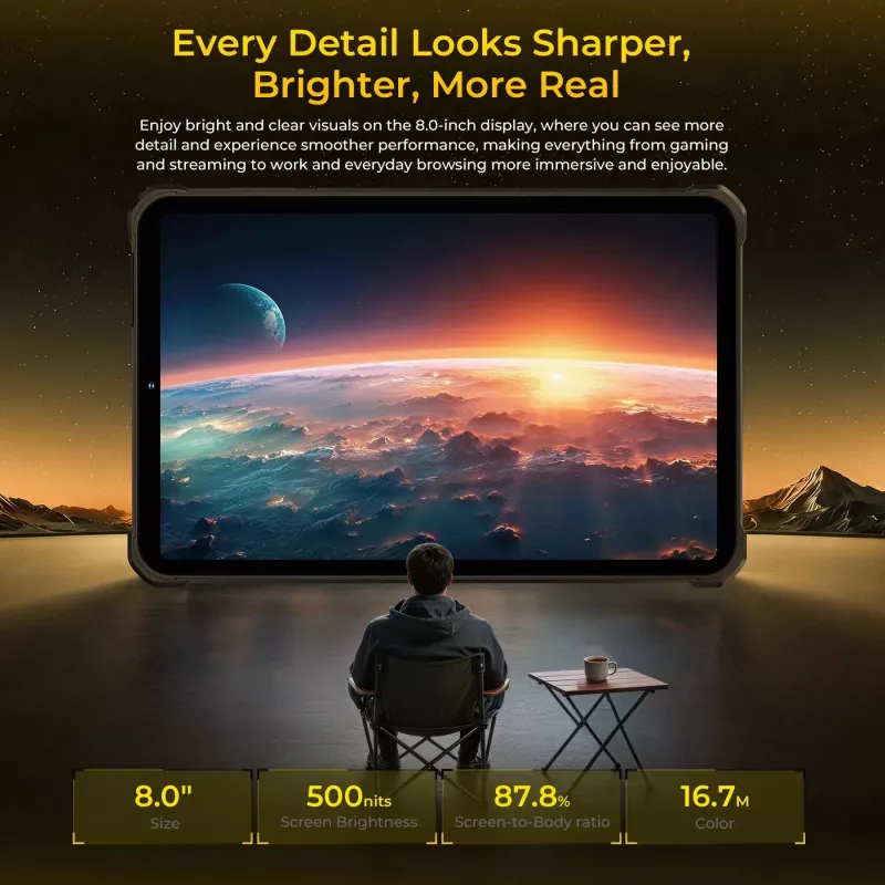 OUKITEL RT11 5G robuuste tablet 8GB/128GB zwart 10000mAh