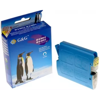 G&G compatibel inktpatroon voor Brother LC-970C/LC-1000C cyaan (400 pagina's, 11ml, smart chip)