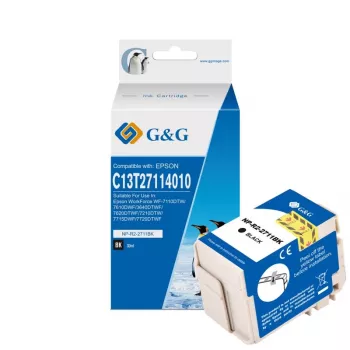 G&G compatibel zwarte inktpatroon met hoge capaciteit voor Epson 27XL T2711 C13T27114012