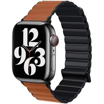Beline Magnetic Pro armband voor Apple Watch 38/40/41mm zwart/bruin