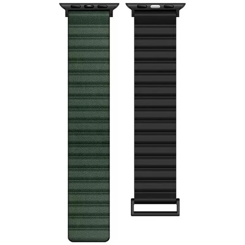 Beline Magnetic Pro armband voor Apple Watch 42/44/45/49mm zwart/groen