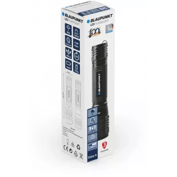 Blaupunkt BT-FL8066 LED-zaklamp met zoom, 1600 lm (BLAUPUNKTBT-FL8066)