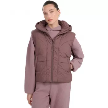 4F Dames donkerbruine gewatteerde bodywarmer F299 maat M