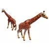 LEAN TOYS giraffenfiguren educatief speelgoed familie 3 delen + Afrika achtergrond