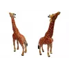 LEAN TOYS giraffenfiguren educatief speelgoed familie 3 delen + Afrika achtergrond