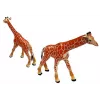 LEAN TOYS giraffenfiguren educatief speelgoed familie 3 delen + Afrika achtergrond