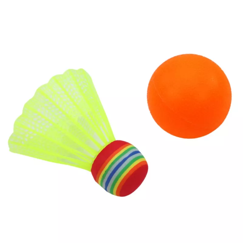 LEAN TOYS kinder badmintonrackets dieren geel roze