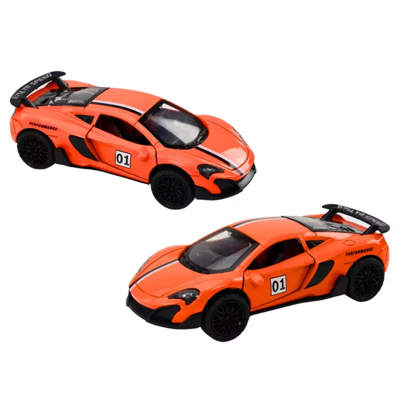 LEAN TOYS sportwagen 1:32 friction drive oranje
