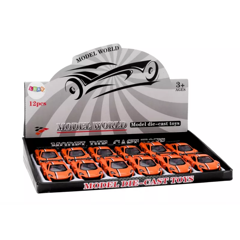 LEAN TOYS sportwagen 1:32 friction drive oranje