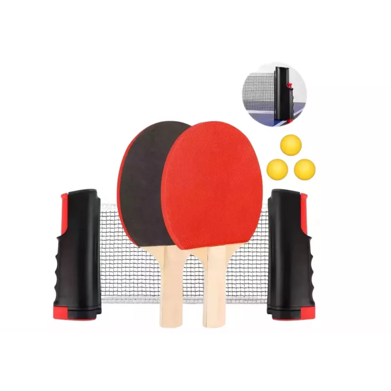 LEAN TOYS tafeltennisset met net, 2 bats en 3 ballen