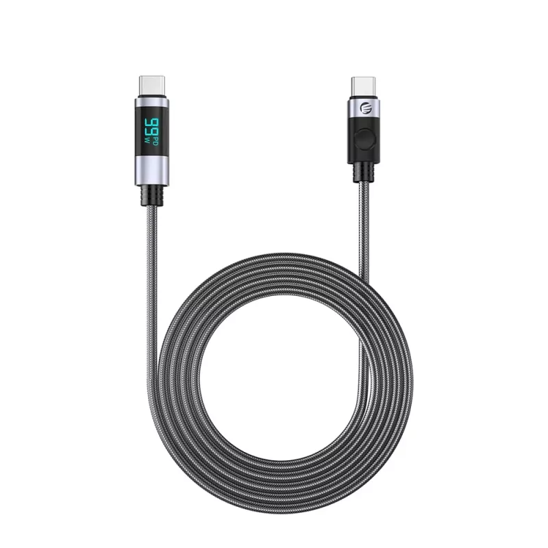 ORICO LDC2C USB-C naar USB-C PD 100W kabel met LED-indicatie, 480 Mbps, 2m, 2-pack, zwart