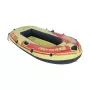 SUNCLUB Tropicana 200 opblaasboot – 1-persoons opblaasboot met opblaasbare bodem, blauw/geel, PVC
