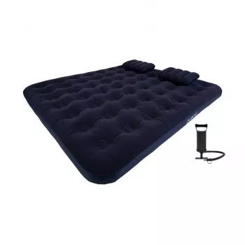 AVENLI XXL opblaasbare luchtmatras set 203x183x22 cm queensize met voetpomp en reparatieset