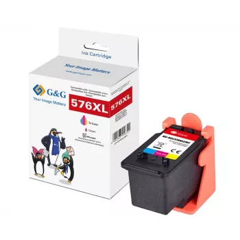 G&G patr. Canon CL-576XL XXL inhoud: 13,5ml kleur/400 pag.