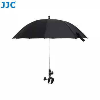 JJC camera-paraplu met super-clamp houder, 63 mm bekopening, 1/4 inch & 3/8 inch schroefdraad, zwart