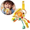 LEAN TOYS sensorisch speelgoed bijtring rammelaar voor peuters fles 3in1