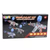 LEAN TOYS elektrische gel-ball blaster graffiti wit blauw