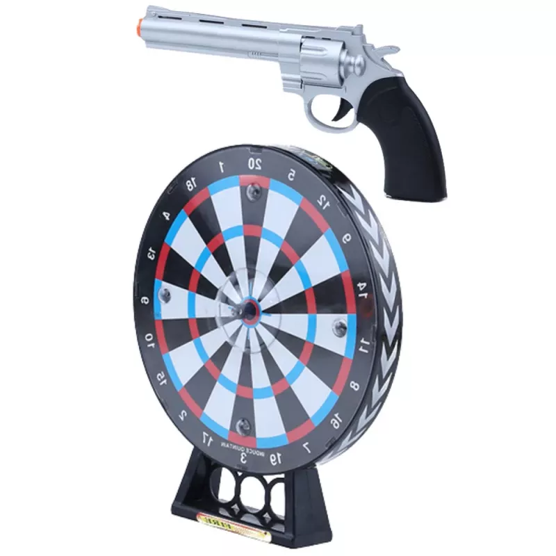LEAN TOYS laser-revolver pistoolset met doelwitschietspel, lichten en geluiden