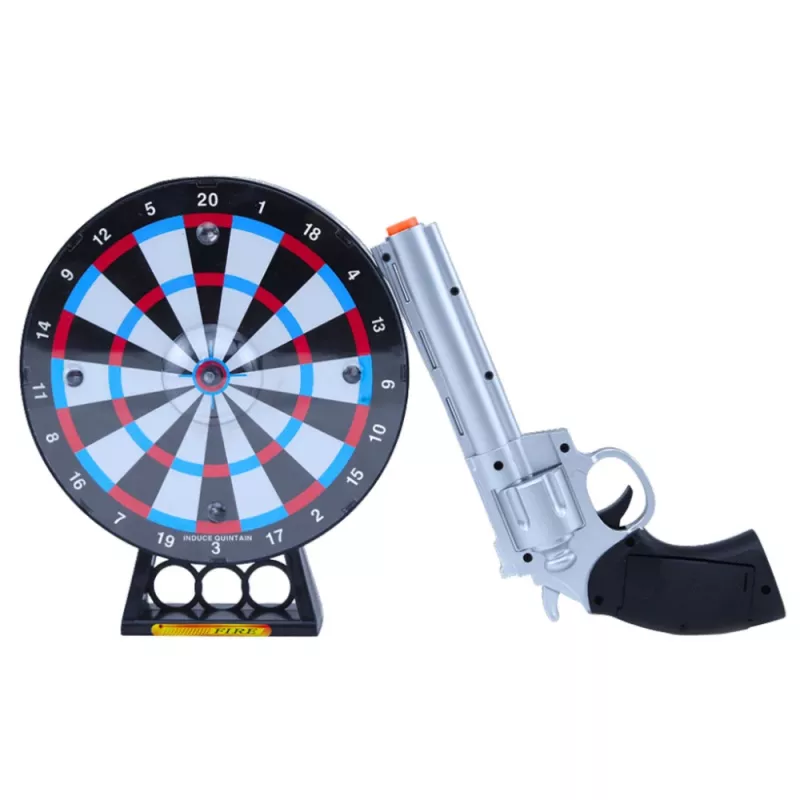 LEAN TOYS laser-revolver pistoolset met doelwitschietspel, lichten en geluiden
