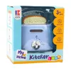 LEAN TOYS kinder keuken-toaster met pop-up toast, blauw houten speelgoed
