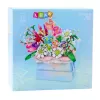 LEAN TOYS bouwstenen compositie in een box Floral blauw LED box 761 stuks