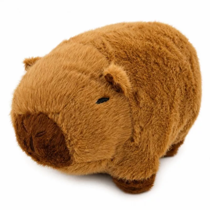 LEAN TOYS groene avocado met capybara 2-in-1 omkeerbaar pluche 25 cm