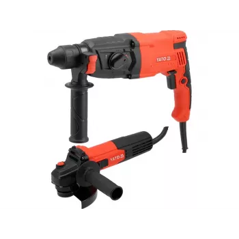 YATO 900W SDS+ boorhamer en 125mm 750W haakse slijper combi-set
