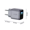 TECH-PROTECT POWERVISION NC45W-GAN 1-poorts netlader PD 45W donkergrijs