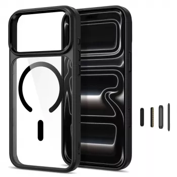 Tech-Protect Magmat MagSafe-hoes voor iPhone 17 Pro / 18 Pro zwart/transparant