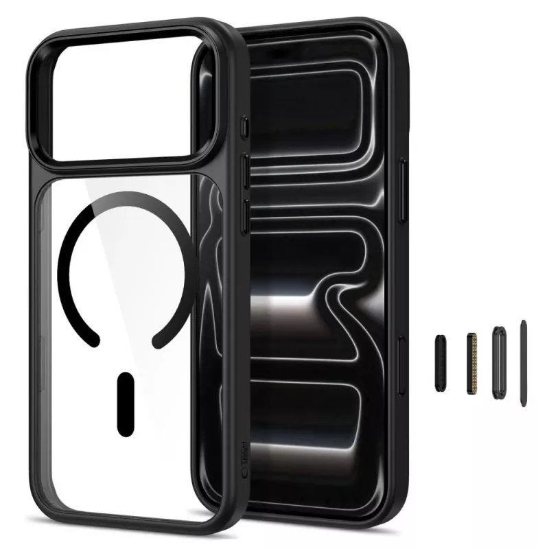 Tech-Protect Magmat MagSafe-hoes voor iPhone 17 Pro / 18 Pro zwart/transparant