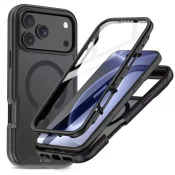 Tech-Protect Defense MagSafe hoes voor iPhone 17 Pro Max / 18 Pro Max, mat zwart