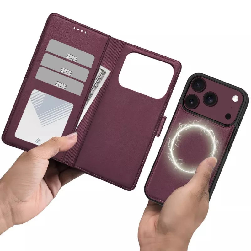 TECH-PROTECT MagSafe wallet-hoes voor iPhone 17 Pro / 18 Pro, moerbei