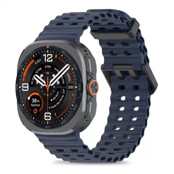 Tech-Protect Iconband Pro siliconen armband voor Samsung Galaxy Watch Ultra 1/2 47mm blauw