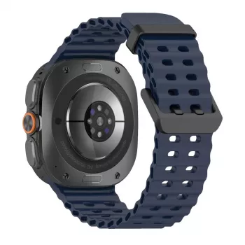 Tech-Protect Iconband Pro siliconen armband voor Samsung Galaxy Watch Ultra 1/2 47mm blauw