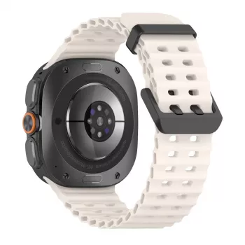 Tech-Protect Iconband Pro armband voor Samsung Galaxy Watch Ultra 1/2 47mm Starlight fluorelastomeer sportband