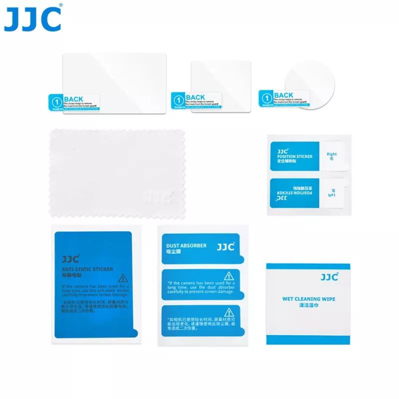 JJC gehard glas set voor display en lens voor DJI Osmo Action 6 (3-pack)