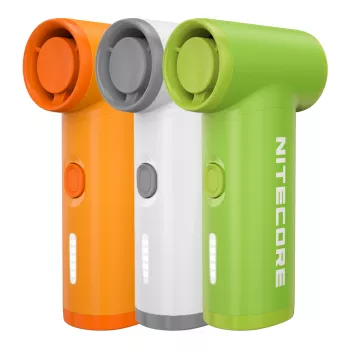 Nitecore NEF Nano draagbare ventilator wit - USB-C oplaadbaar, 3 snelheden, 2500mAh accu