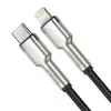 Baseus Cafule USB-C naar Lightning PD 20W snellaadkabel 0,25 m zwart