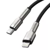 Baseus Cafule USB-C naar Lightning PD 20W snellaadkabel 0,25 m zwart