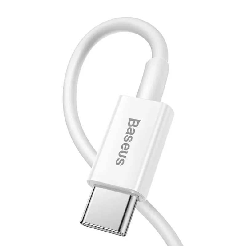 Baseus Superior Series USB-C naar Lightning kabel 0,25 m wit, 20W PD snelladen & datasync