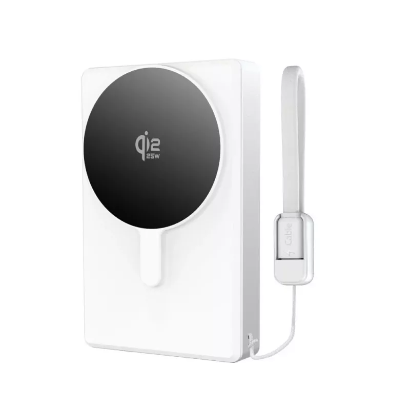 TECH-PROTECT PB40 LIFEMAG MagSafe powerbank 10000mAh 25W Qi2.2 wit/zilver
