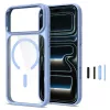 Tech-Protect Magmat MagSafe Clear Case voor iPhone 17 Pro / 18 Pro - lichtblauwe rand