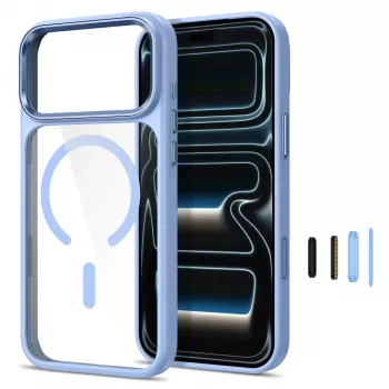 Tech-Protect Magmat MagSafe Clear Case voor iPhone 17 Pro Max / 18 Pro Max - lichtblauw/transparant